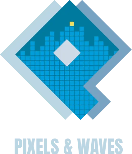 PIXELS & WAVES logo